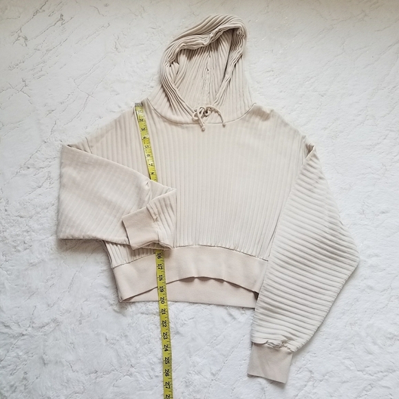 JOHN ELLIOTT RIBBED CROPPED TERRY HOODIE - Picture 7 of 11